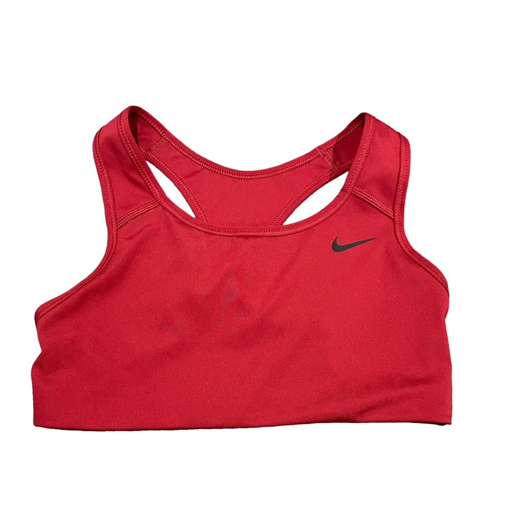 Nike Women's Medium Support Dri Fit Swoosh Training Compression Bra Red XS NWT